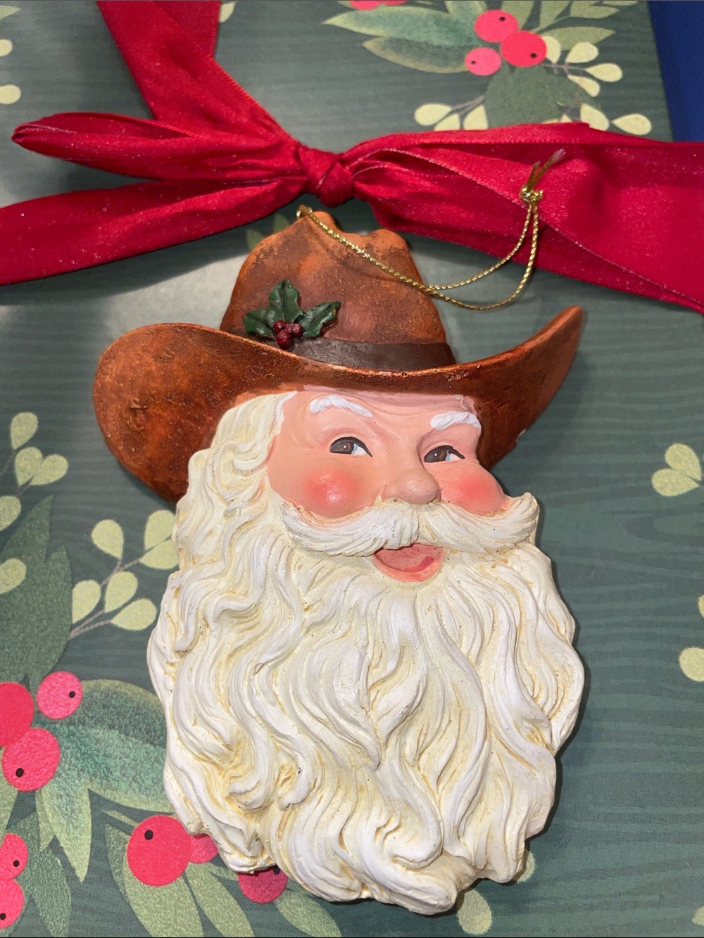 Cowboy Santa ornament
